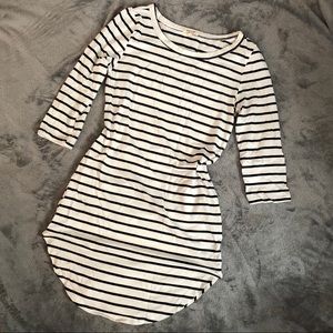 T-Shirt Dress Blouse 3/4 Sleeves Striped Top
